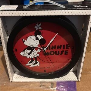 Disney Minnie Mouse Red Wall Clock
